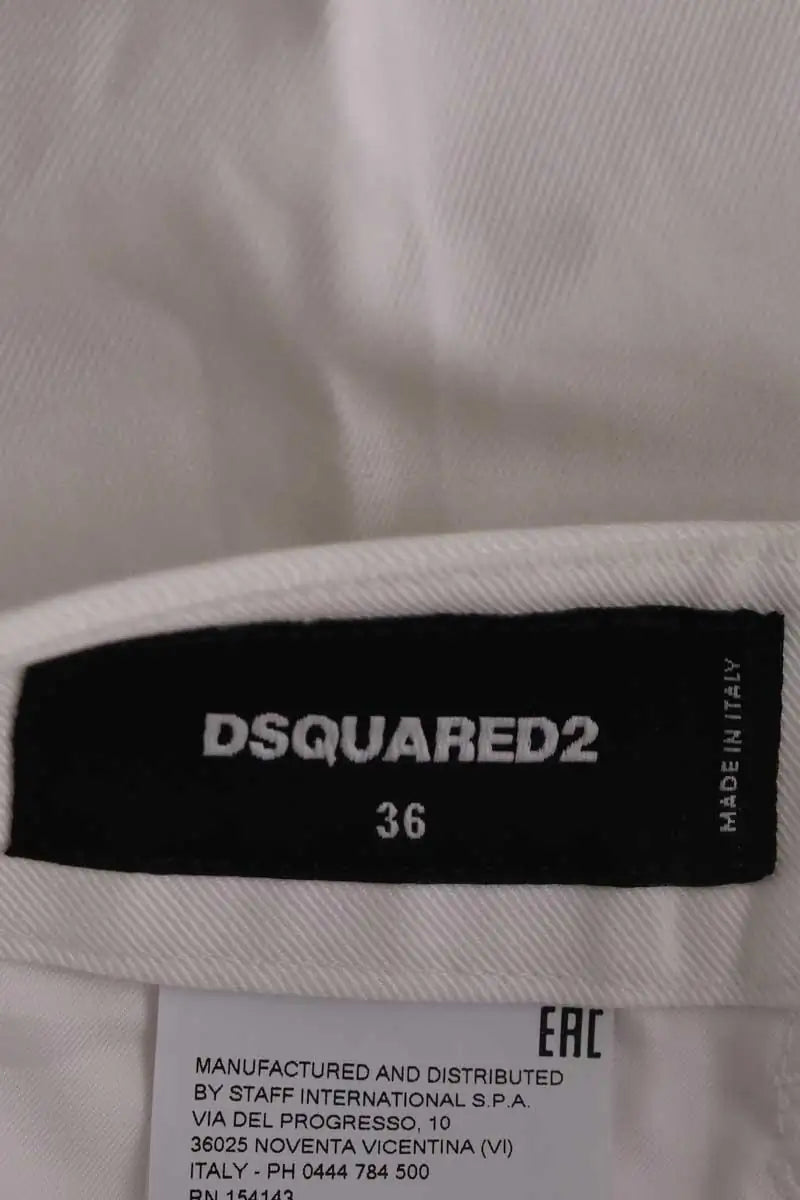 Pantalon Dsquared2 Blanc en Synthétique