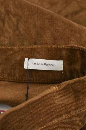 Pantalon Frame Le slim palazzo Marron en Coton