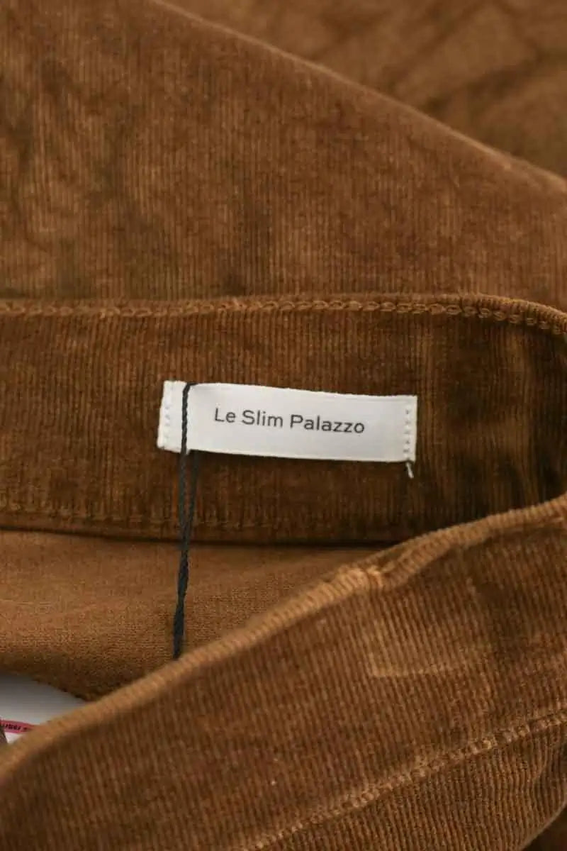 Pantalon Frame Le slim palazzo Marron en Coton