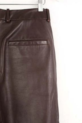 Pantalon Helmut Lang Marron en Cuir