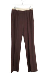 Pantalon Helmut Lang Stretch wool Marron en Laine, taille S - Seconde Main