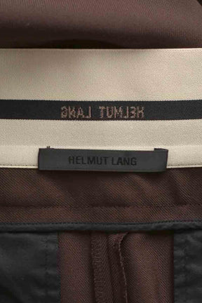 Pantalon Helmut Lang Stretch wool Marron en Laine