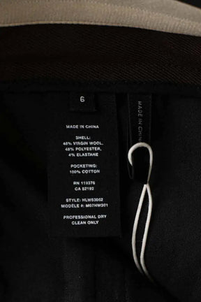 Pantalon Helmut Lang Stretch wool Marron en Laine