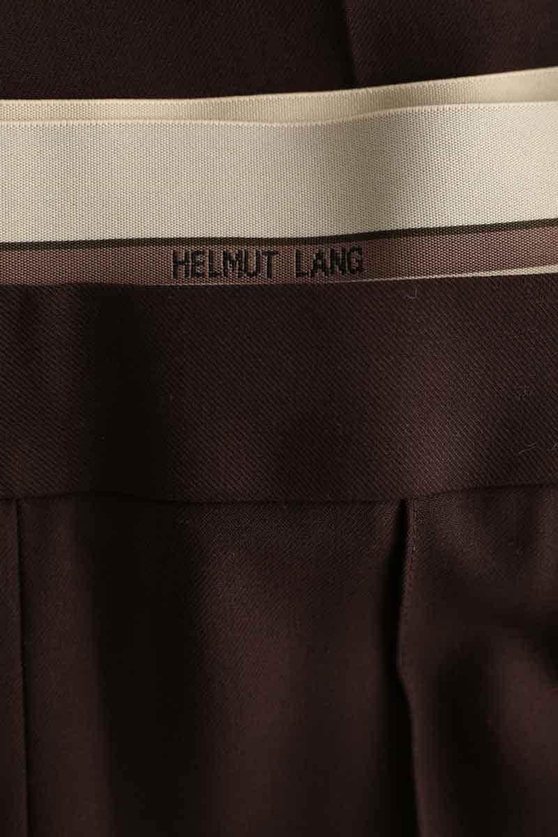 Pantalon Helmut Lang Stretch wool Marron en Laine
