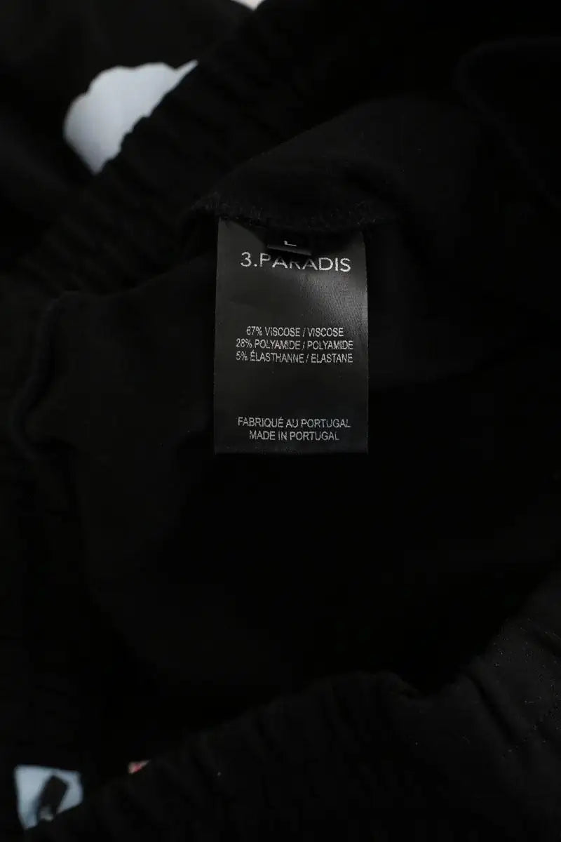 Pantalon large 3.Paradis Freedom dove Noir en Viscose