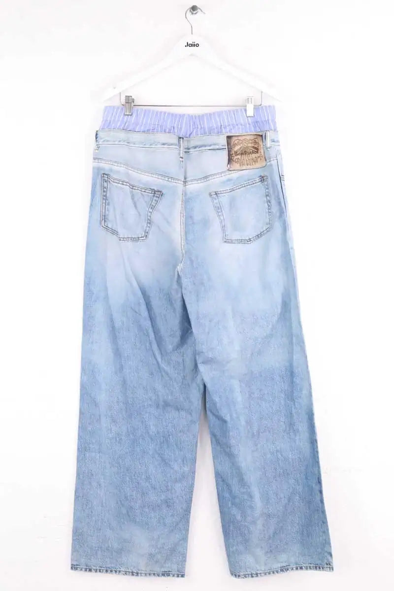 Pantalon large Acne Studios Bleu en Coton