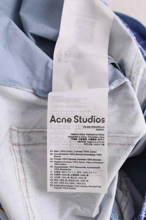 Pantalon large Acne Studios Bleu en Coton