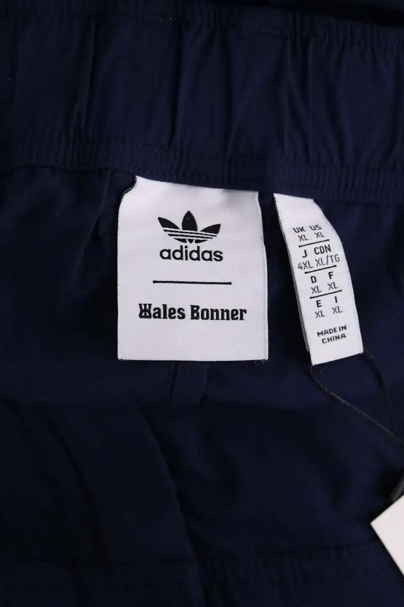 Pantalon large Adidas Bleu en Synthétique