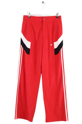 Pantalon large Adidas Rouge en Synthétique, taille XS - Seconde Main