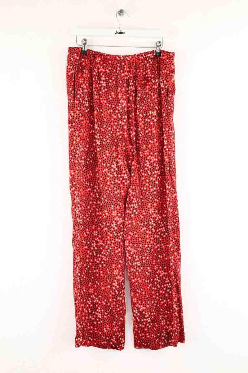 Pantalon large Agnès B. Rouge en Soie