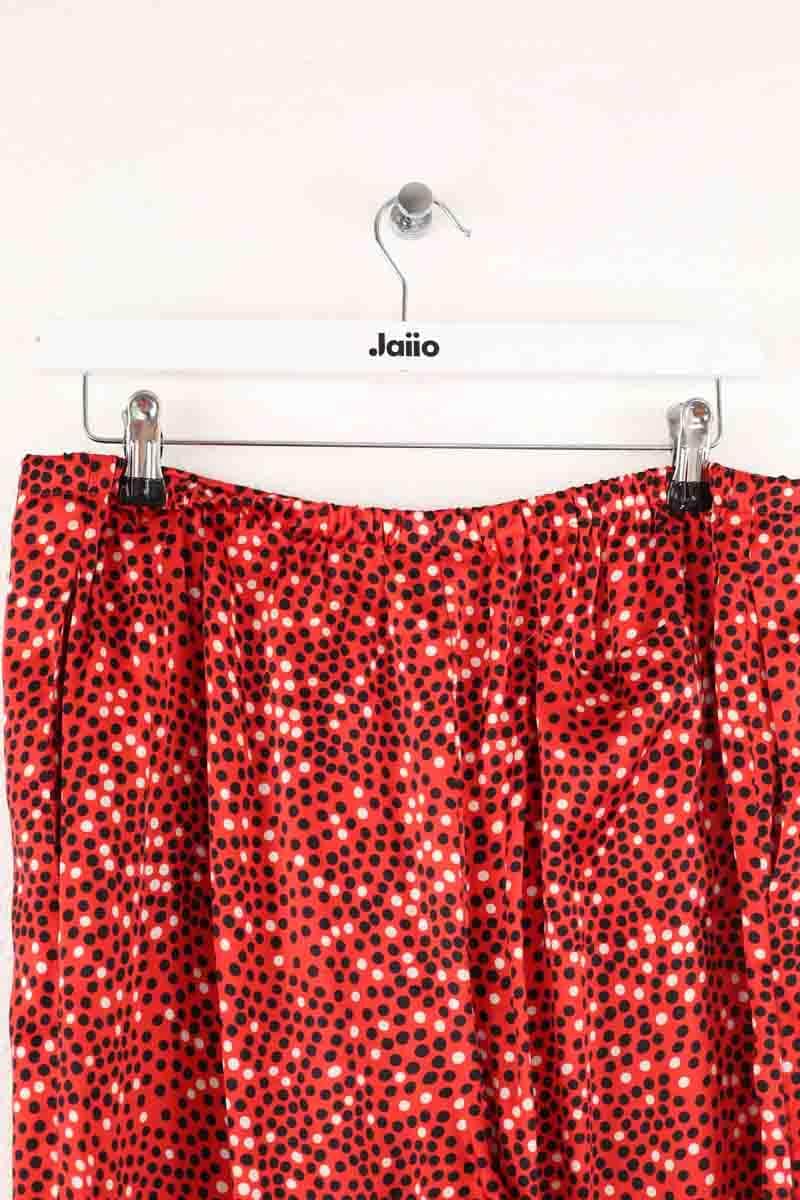 Pantalon large Agnès B. Rouge en Soie