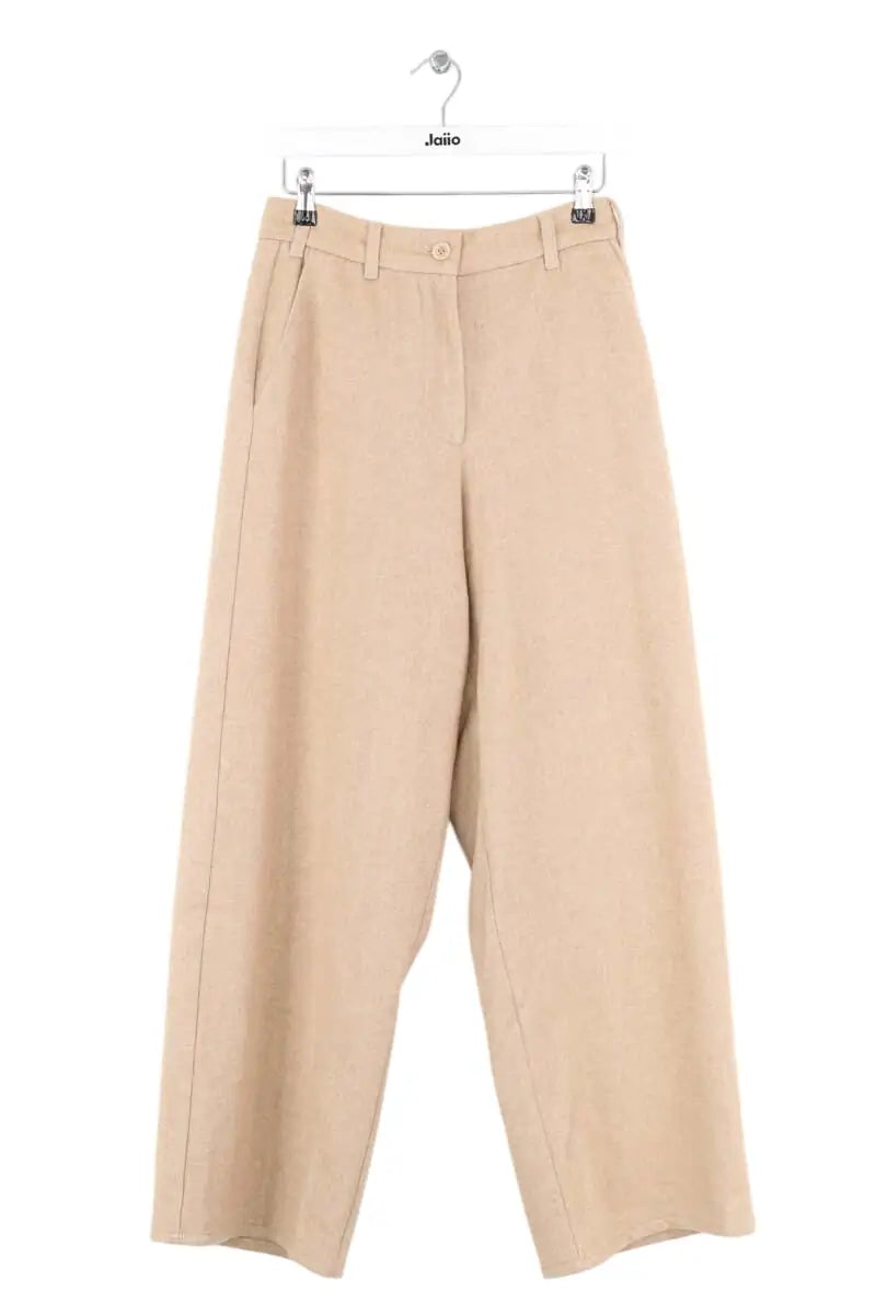 Pantalon large American Vintage Camel en Laine, taille XS - Seconde Main