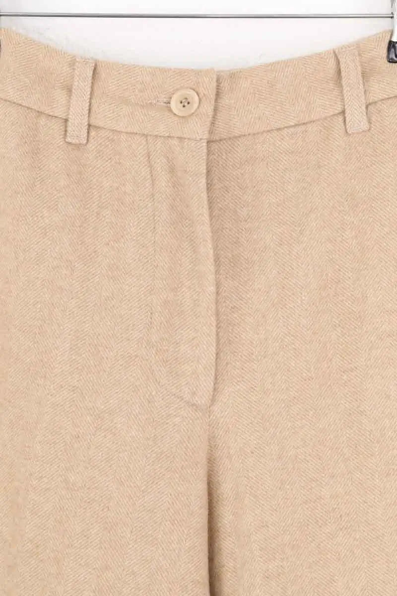 Pantalon large American Vintage Camel en Laine