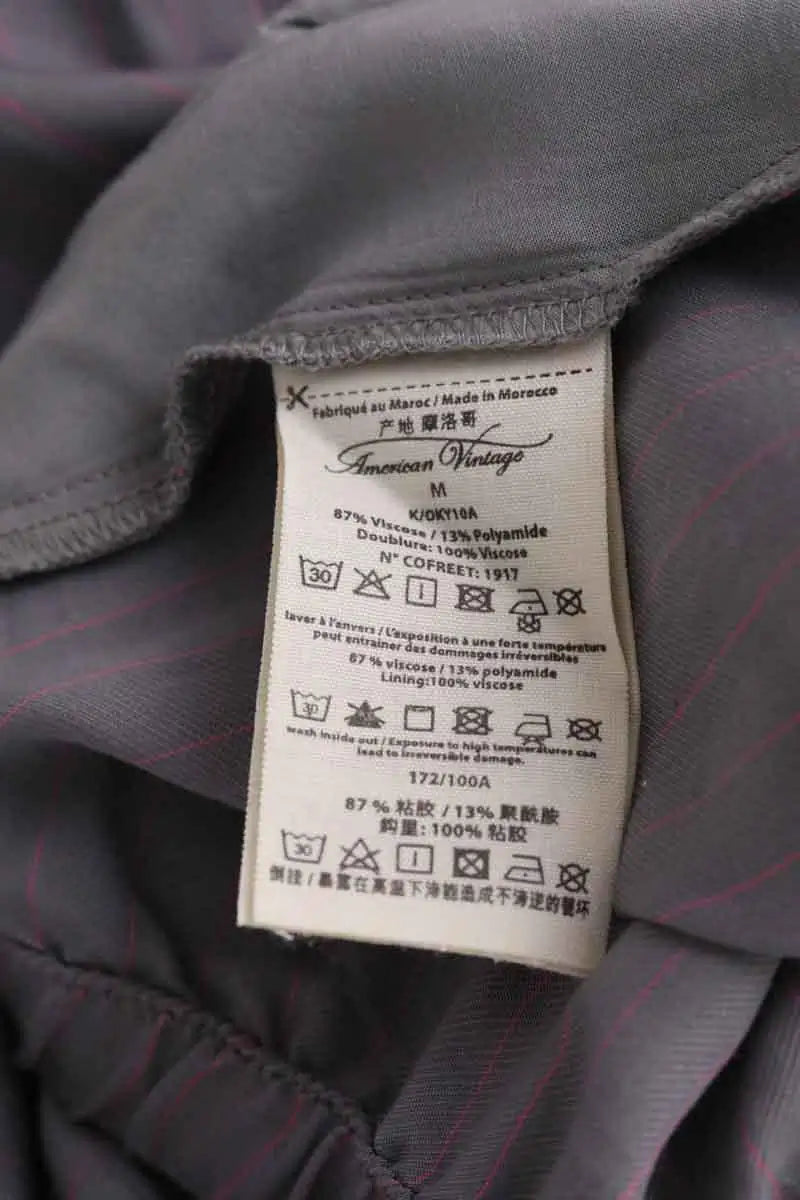 Pantalon large American Vintage Gris en Viscose