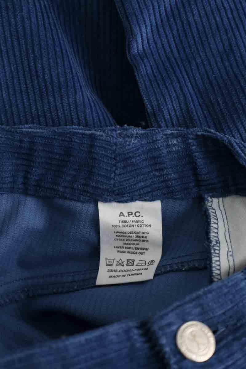 Pantalon large APC Bleu en Coton