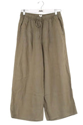 Pantalon large Arket Kaki en Lin, taille S - Seconde Main