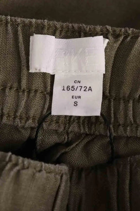 Pantalon large Arket Kaki en Lin