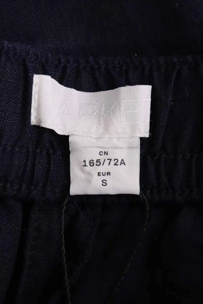 Pantalon large Arket Marine en Lin