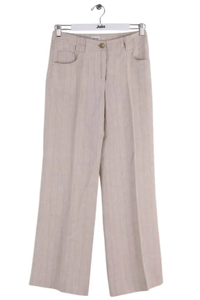 Pantalon large Armani Jeans Beige en Lin, taille M - Seconde Main