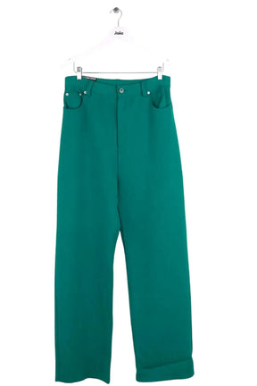Pantalon large Balenciaga Vert en Coton, taille L - Seconde Main