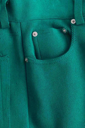 Pantalon large Balenciaga Vert en Coton