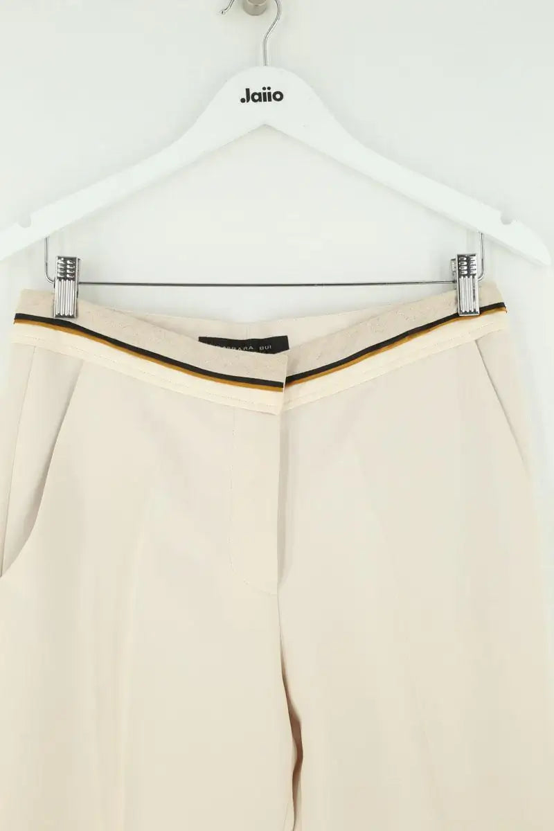 Pantalon large Barbara Bui Beige en Synthétique