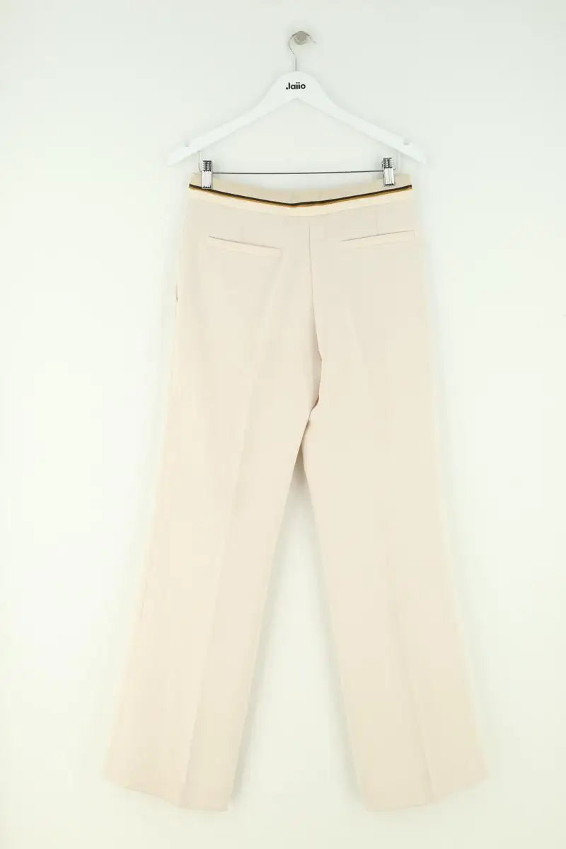 Pantalon large Barbara Bui Beige en Synthétique