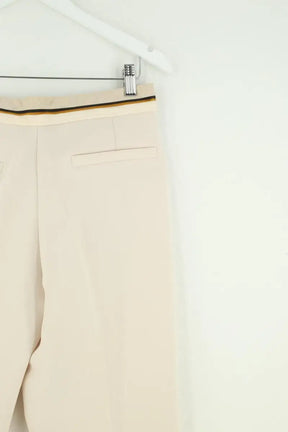 Pantalon large Barbara Bui Beige en Synthétique