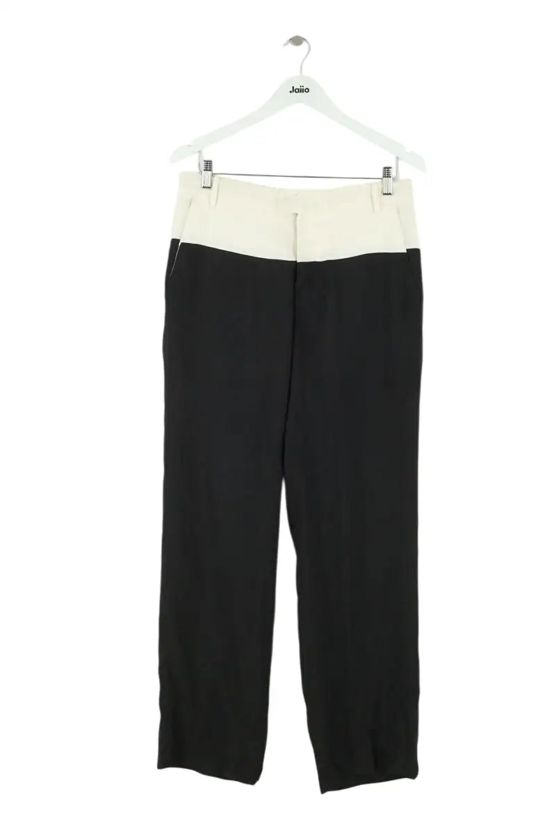 Pantalon large Barbara Bui défilé été 2015 Noir en Viscose, taille M - Seconde Main