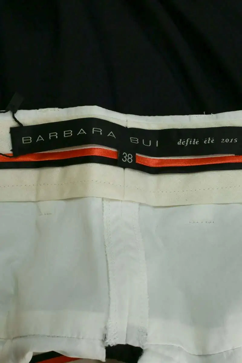 Pantalon large Barbara Bui défilé été 2015 Noir en Viscose