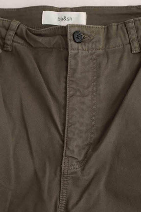Pantalon large Ba&Sh Kaki en Coton