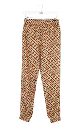 Pantalon large Burberry Marron en Soie, taille XXS - Seconde Main