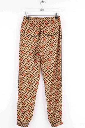Pantalon large Burberry Marron en Soie