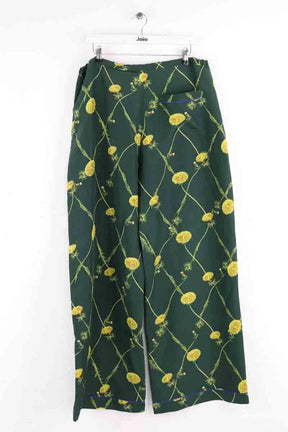 Pantalon large Burberry Vert en Soie