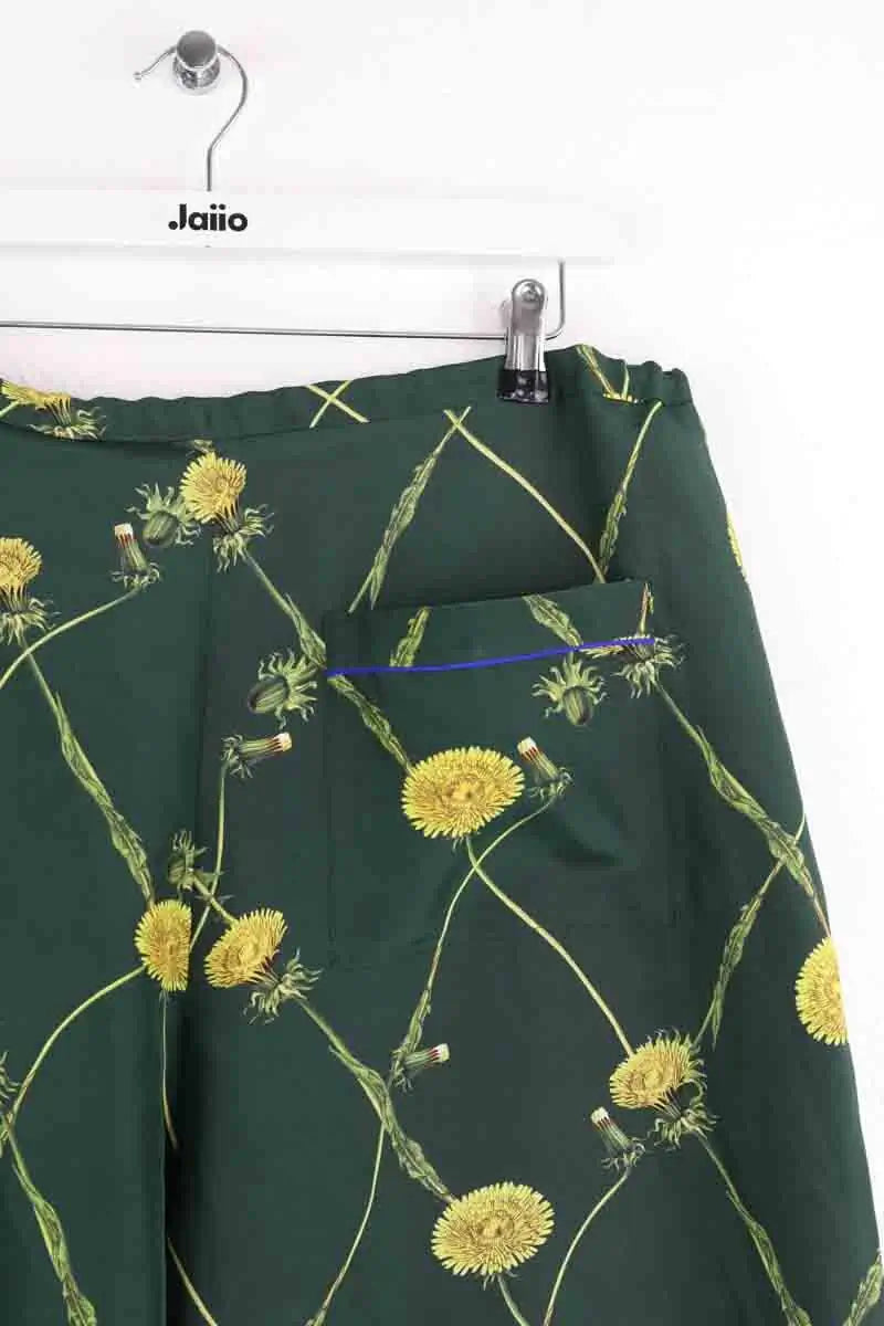 Pantalon large Burberry Vert en Soie
