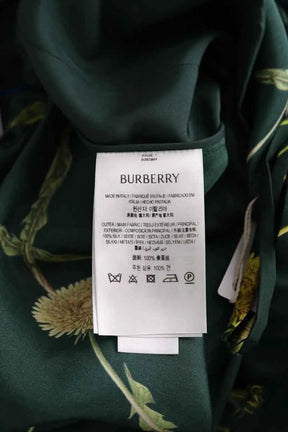 Pantalon large Burberry Vert en Soie