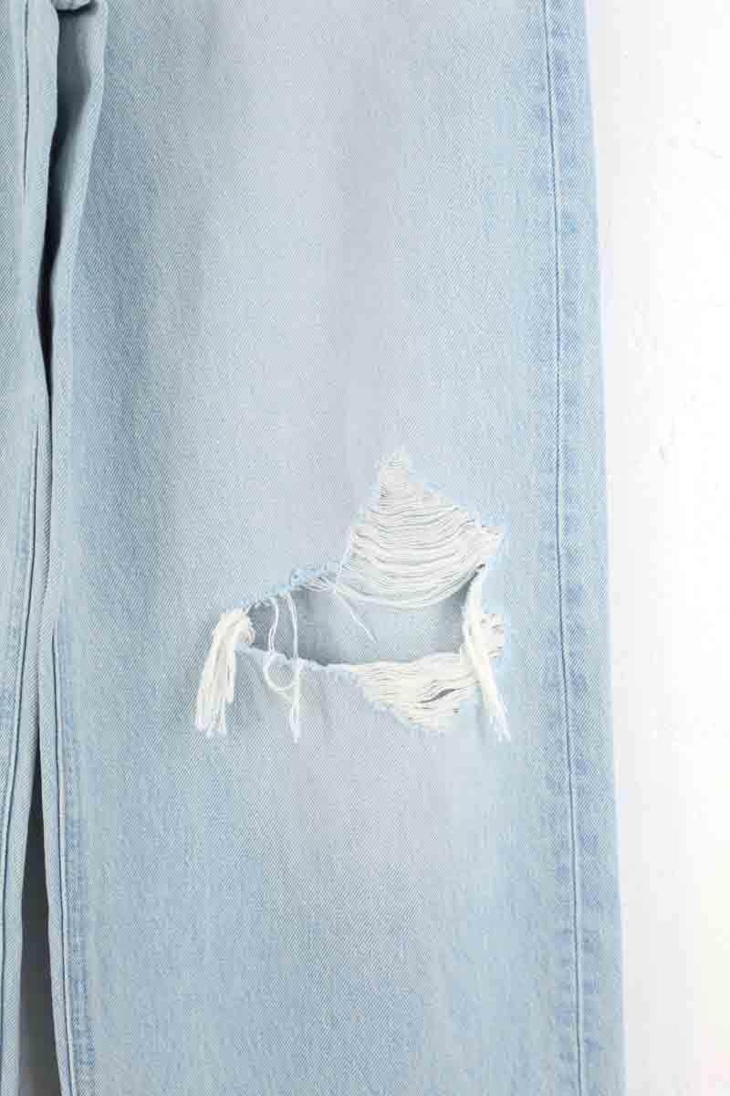 Pantalon large Calvin Klein Low rise loose Bleu en Coton