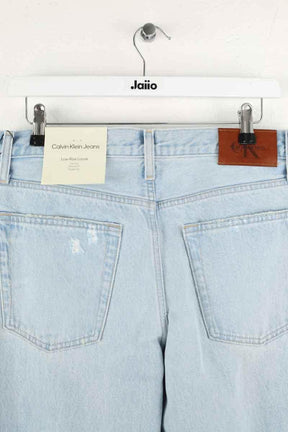 Pantalon large Calvin Klein Low rise loose Bleu en Coton