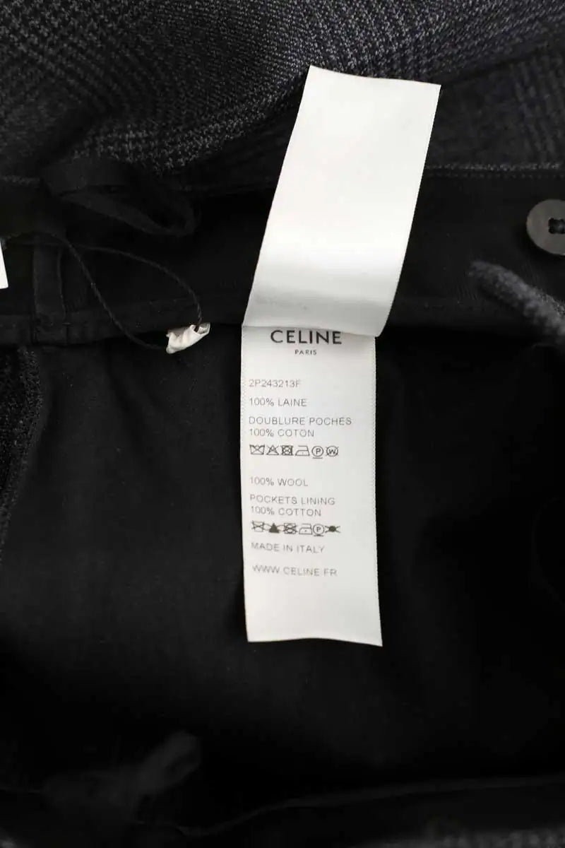 Pantalon large Celine Anthracite en Laine