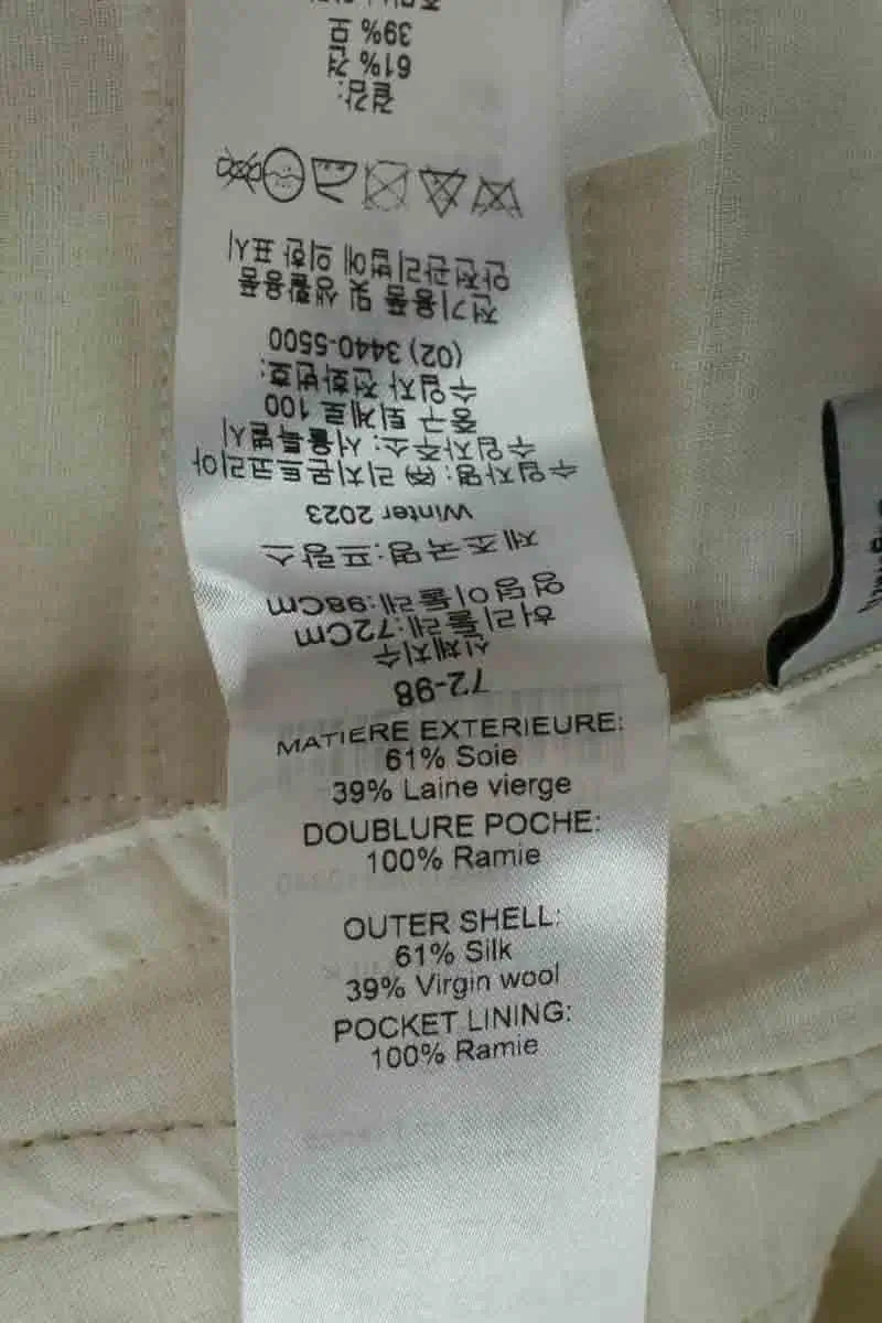 Pantalon large Chloé Ecru en Soie