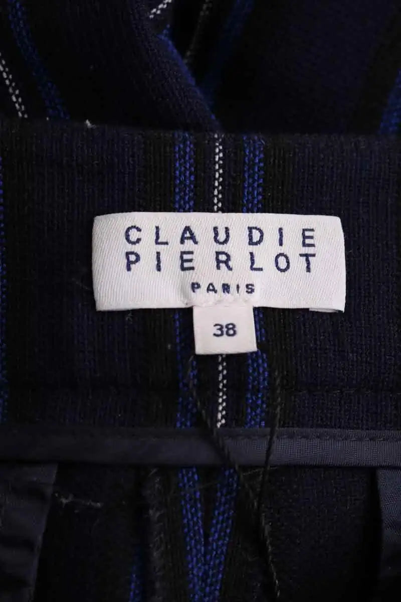 Pantalon large Claudie Pierlot Bleu en Synthétique