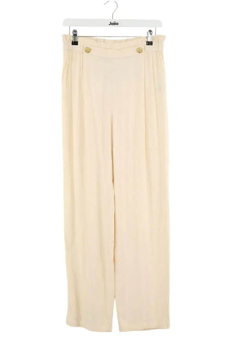 Pantalon large Des Petits Hauts Beige en Viscose, taille L - Seconde Main