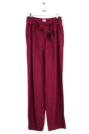 Pantalon large Des Petits Hauts Bordeaux en Viscose, taille L - Seconde Main