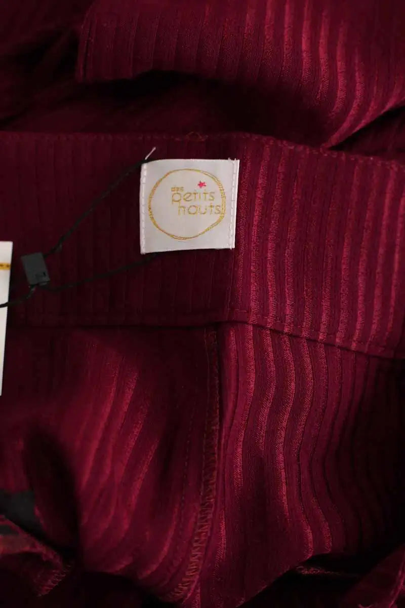 Pantalon large Des Petits Hauts Bordeaux en Viscose