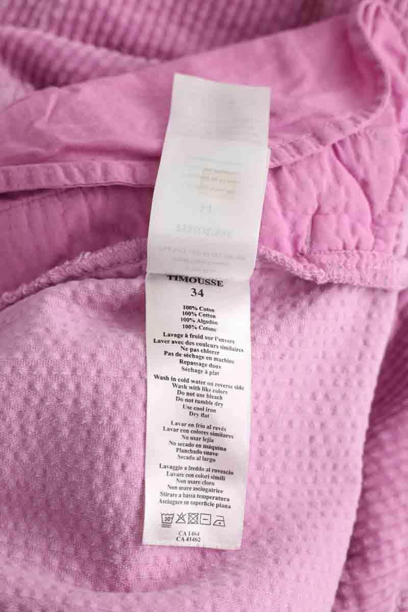 Pantalon large Des Petits Hauts Timousse Rose en Coton
