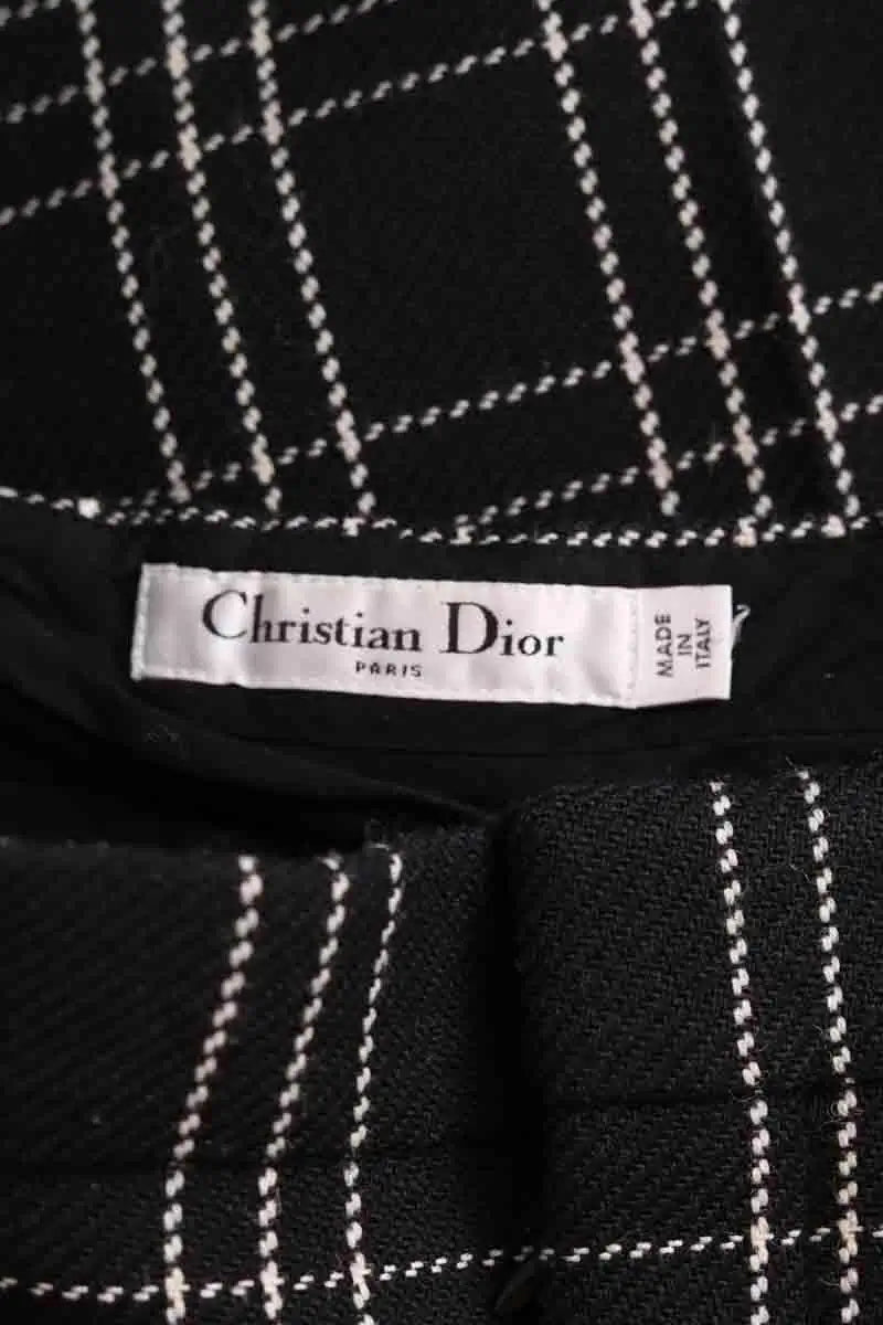 Pantalon large Dior Noir en Laine