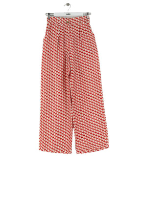 Pantalon large Elise Chalmin Rouge en Soie, taille M - Seconde Main