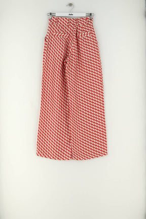 Pantalon large Elise Chalmin Rouge en Soie