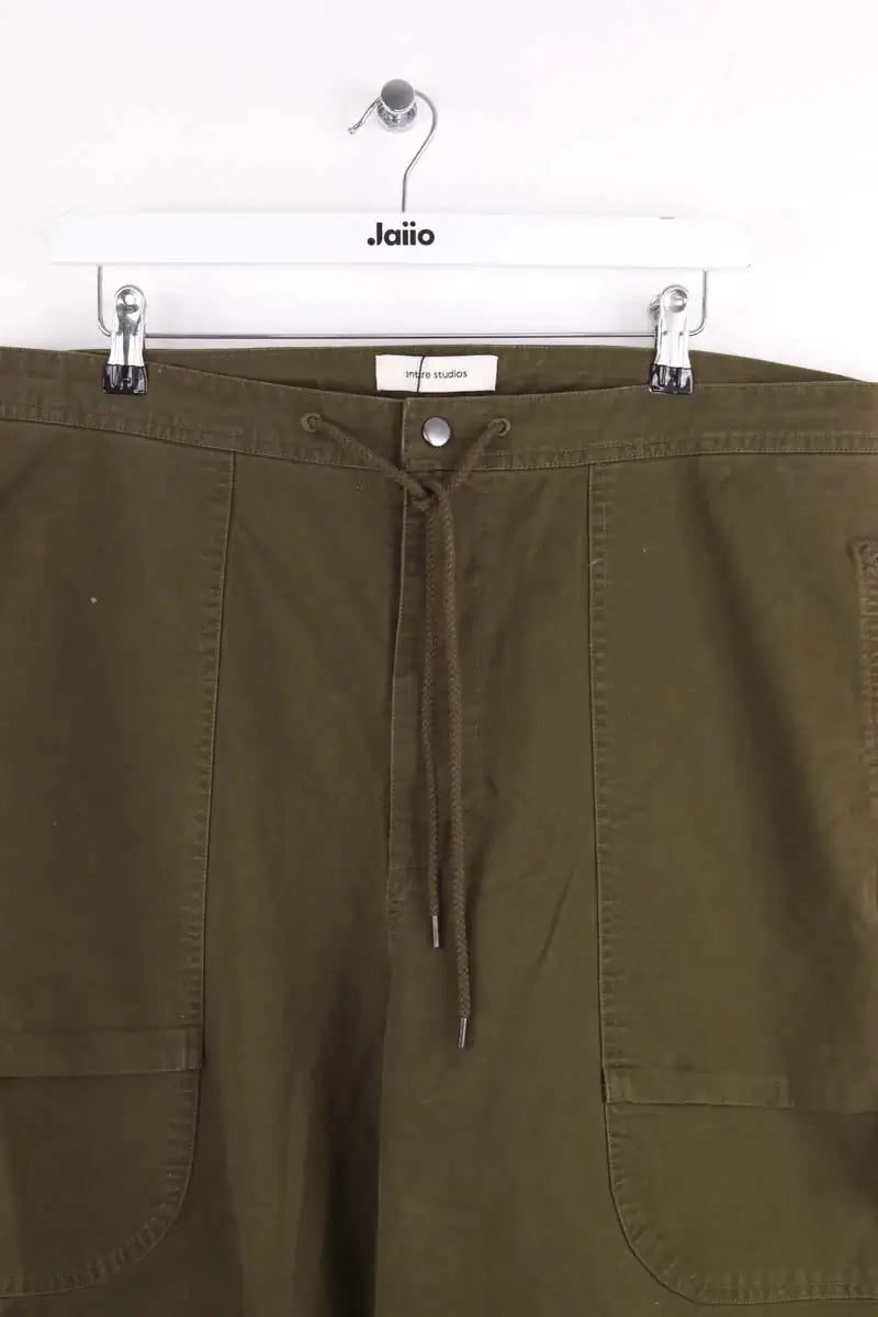 Pantalon large Entire studios Kaki en Coton