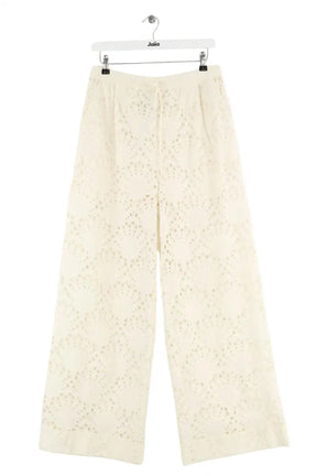Pantalon large Essentiel Antwerp Ecru en Coton, taille M - Seconde Main